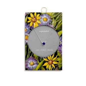 🆕💙Demdaco Birthstone Necklace, September. Brand new in original packaging🆕💙